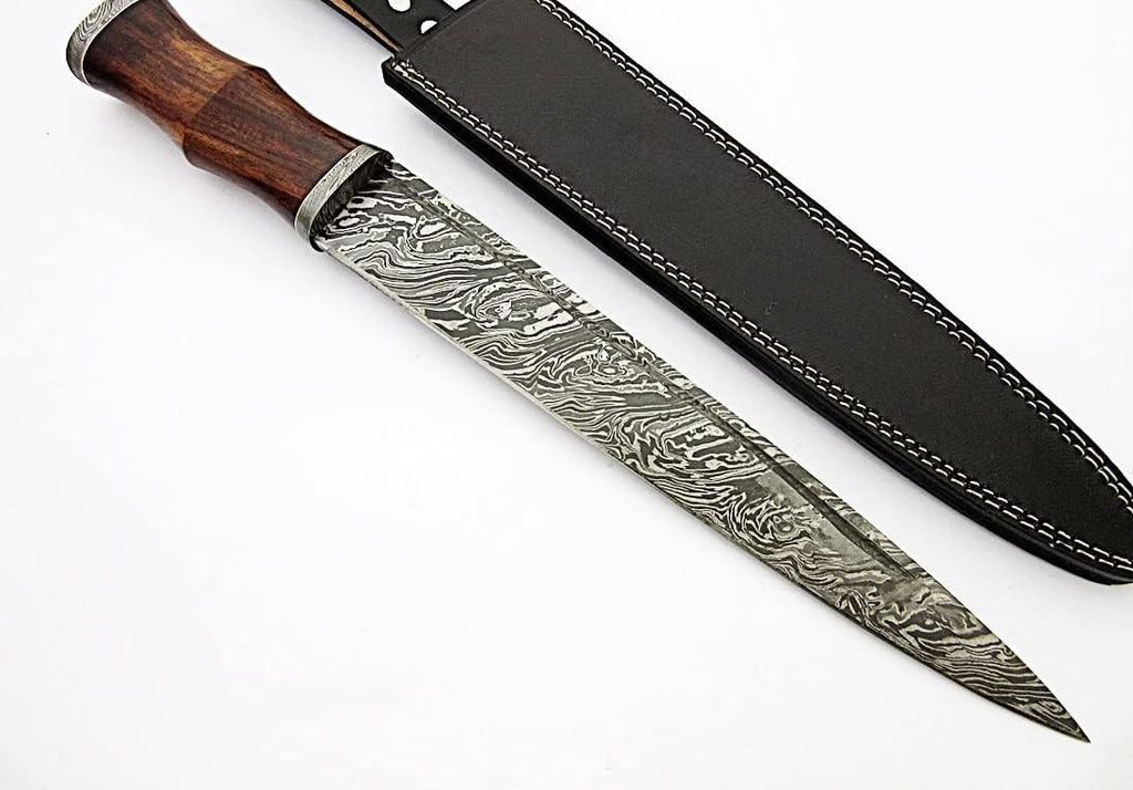 Custom Handmade Damascus Steel 17 Inches Dirk Blade Knife - Poshland