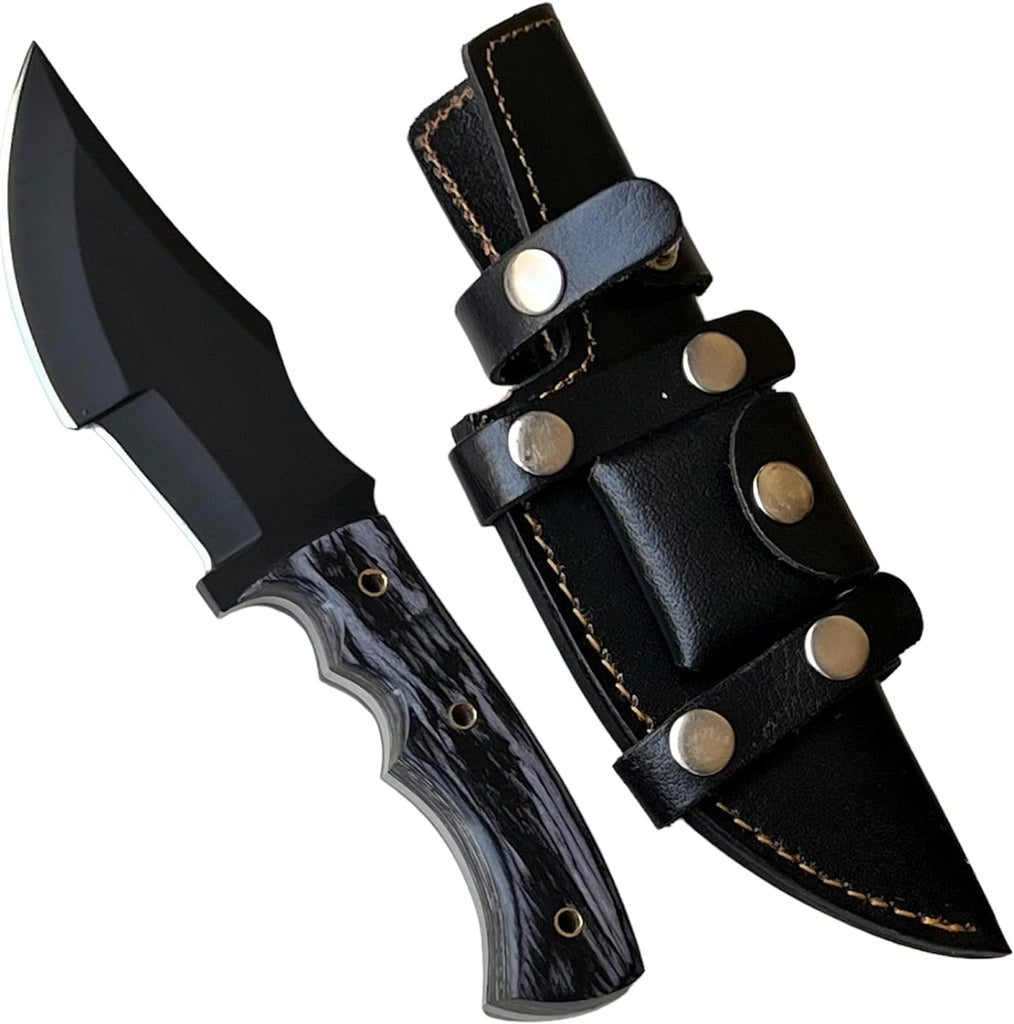 Handmade D2 Steel 10 Inches Tracker Knife - Perfect Grip Black Wood Handle - Poshland