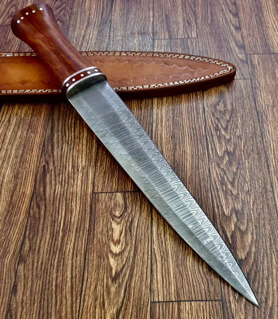Custom Handmade Damascus Steel 15 Inches Dirk Blade Knife - Poshland