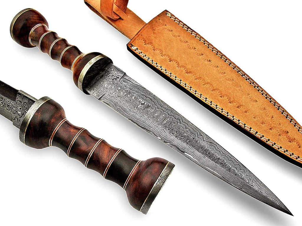 Handmade Damascus Steel 15 Inches Blade Knife - Poshland