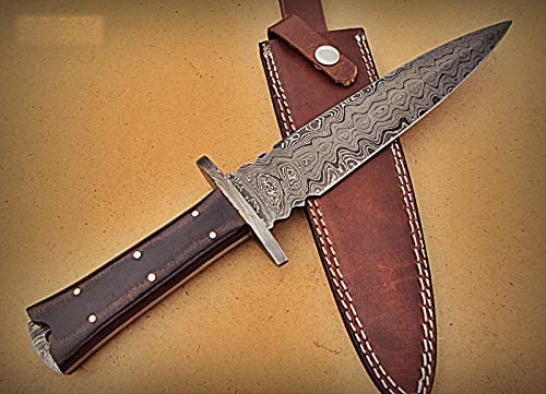 7 pieces Custom made hand forged Damascus steel full tang blade kitchen  knife set, Over 75 inches Length of Damascus sharp knives  (15+14+13.5+12+11+10+9) Inches, Cow hide Leather sheath - Damacus Depot,  Inc.