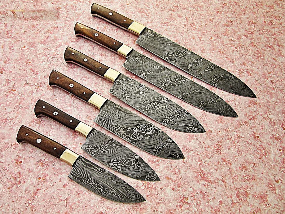 Handmade Damascus Chef's Knife Set
