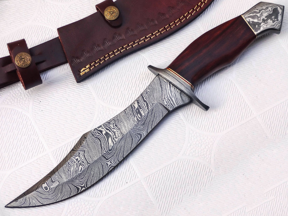 BC-1110 Handmade Damascus Steel 9.5 inches Hunting Knife - Perfect