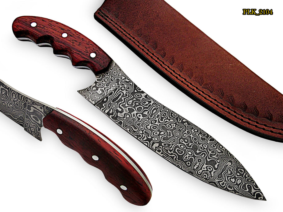 CF-64 handmade Damascus Steel Chef Knife - Walnut Wood Handle